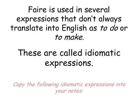 faire translation|expressions with faire.